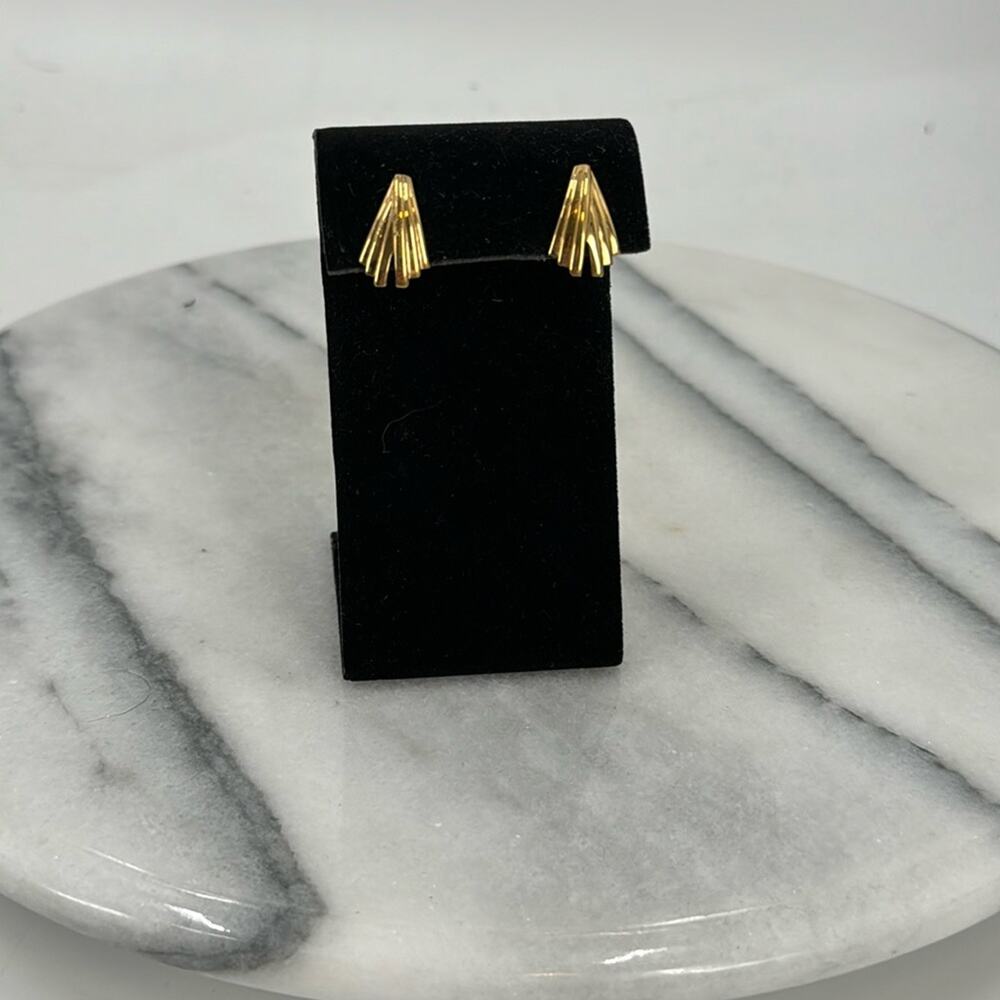Vintage Monet Gold art deco stud earrings
